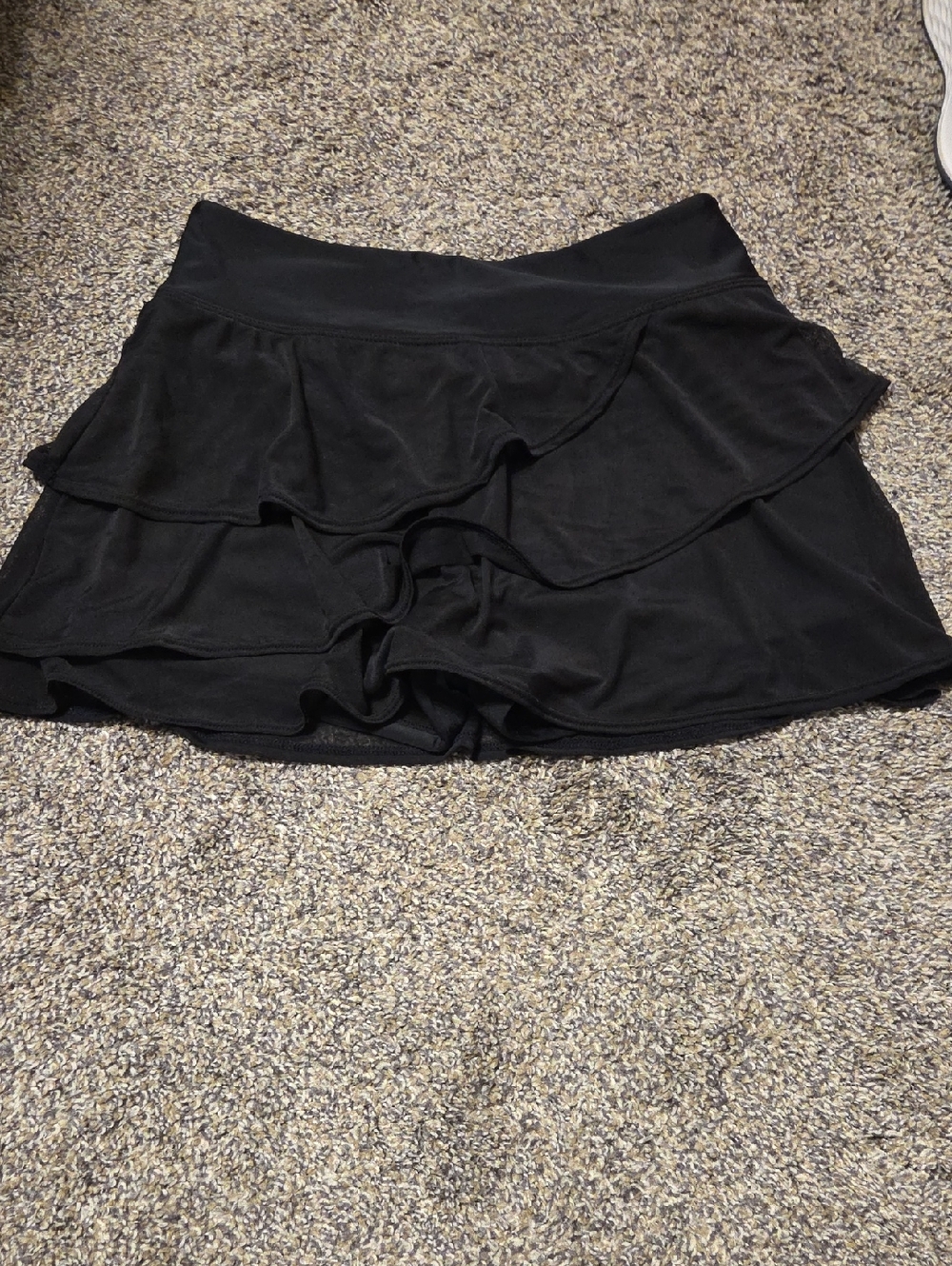Black Ruffled Skort